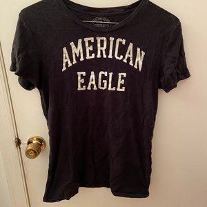 American Eagle Distressed Black T-Shirt